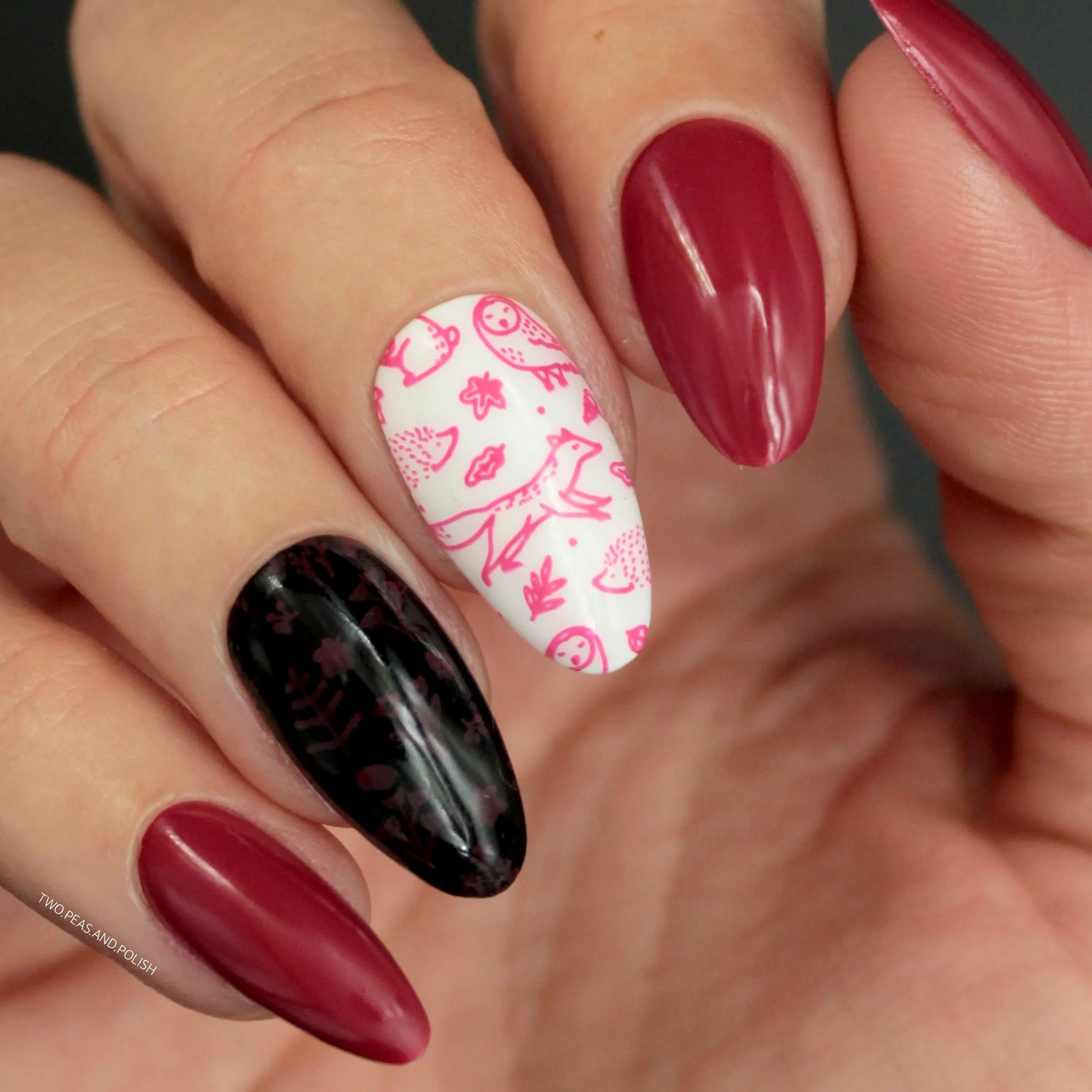Autumn Blossom: 3-Piece Cream Stamping Art Polish Set