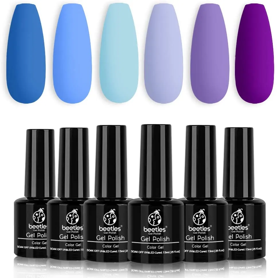 Beetles Gel Nail Polish, Unicorn Collection Pastel Blue Yellow Pink Gel Polish Soak off Baby Blue Yellow Purple Nail Polish Spring into Summer Best Easter Gel Polish Easter Decorations Nail Art Gifts