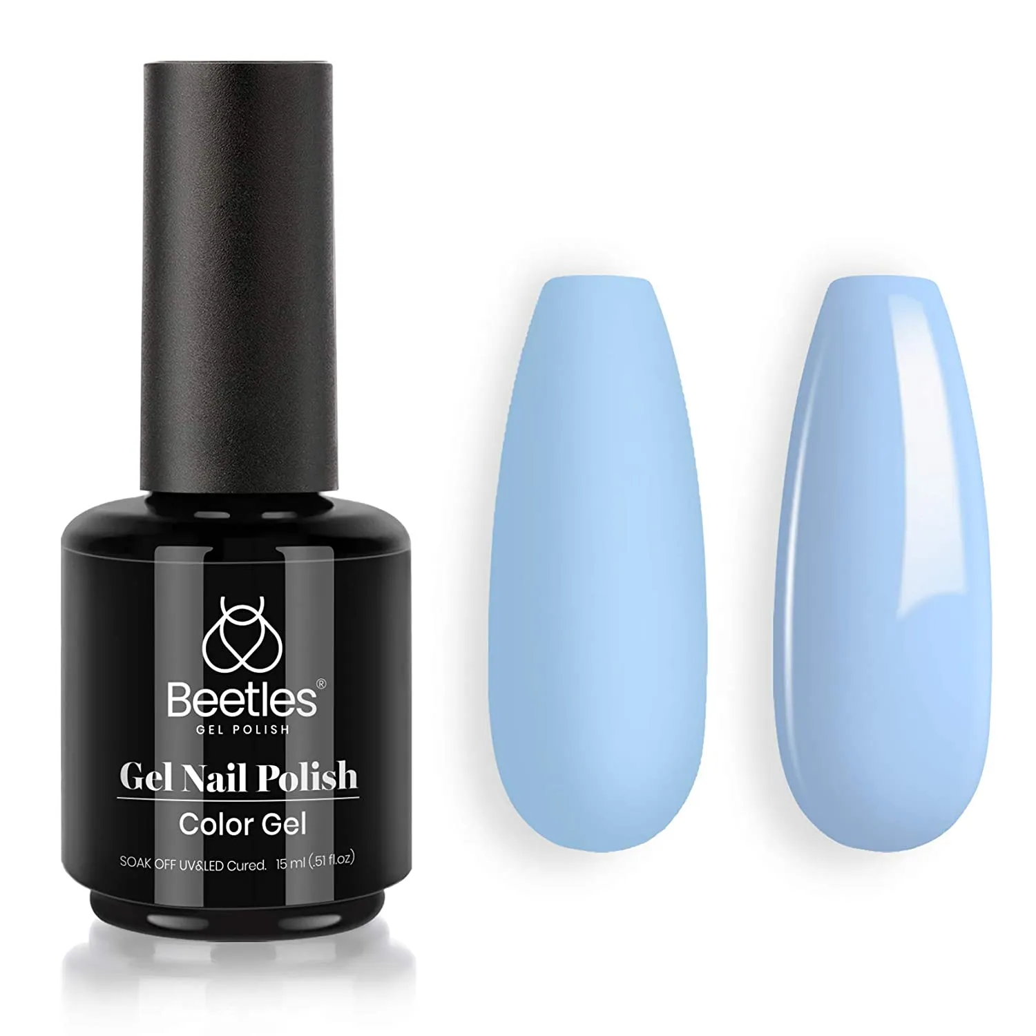 Beetles Gel Polish, 15ml Barely Pink Color Gel Polish Soak Off LED Nail Lamp Gel Polish Nail Art DIY Home Manicure Salon Gel 0.5OZ Easter Nails