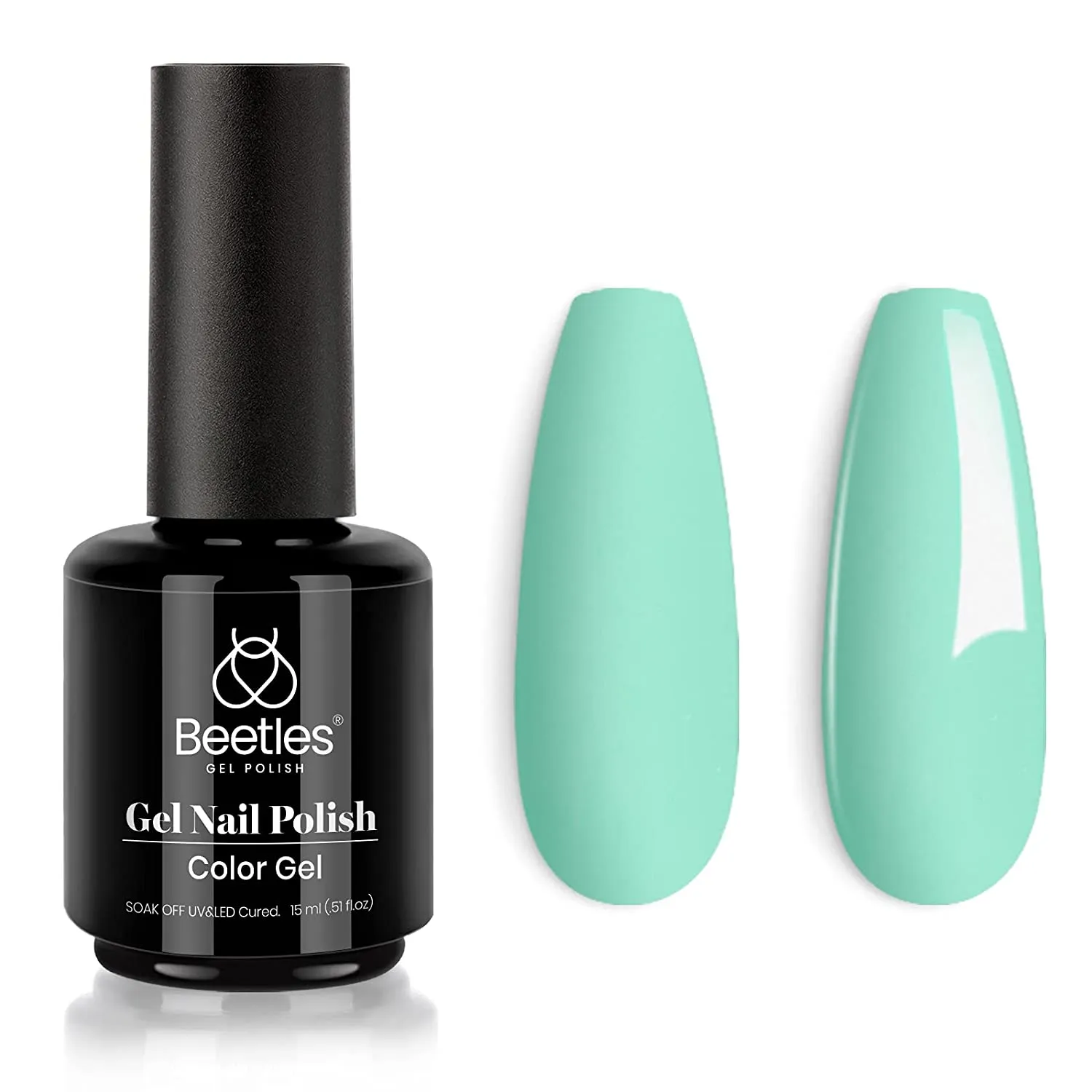 Beetles Gel Polish, 15ml Barely Pink Color Gel Polish Soak Off LED Nail Lamp Gel Polish Nail Art DIY Home Manicure Salon Gel 0.5OZ Easter Nails