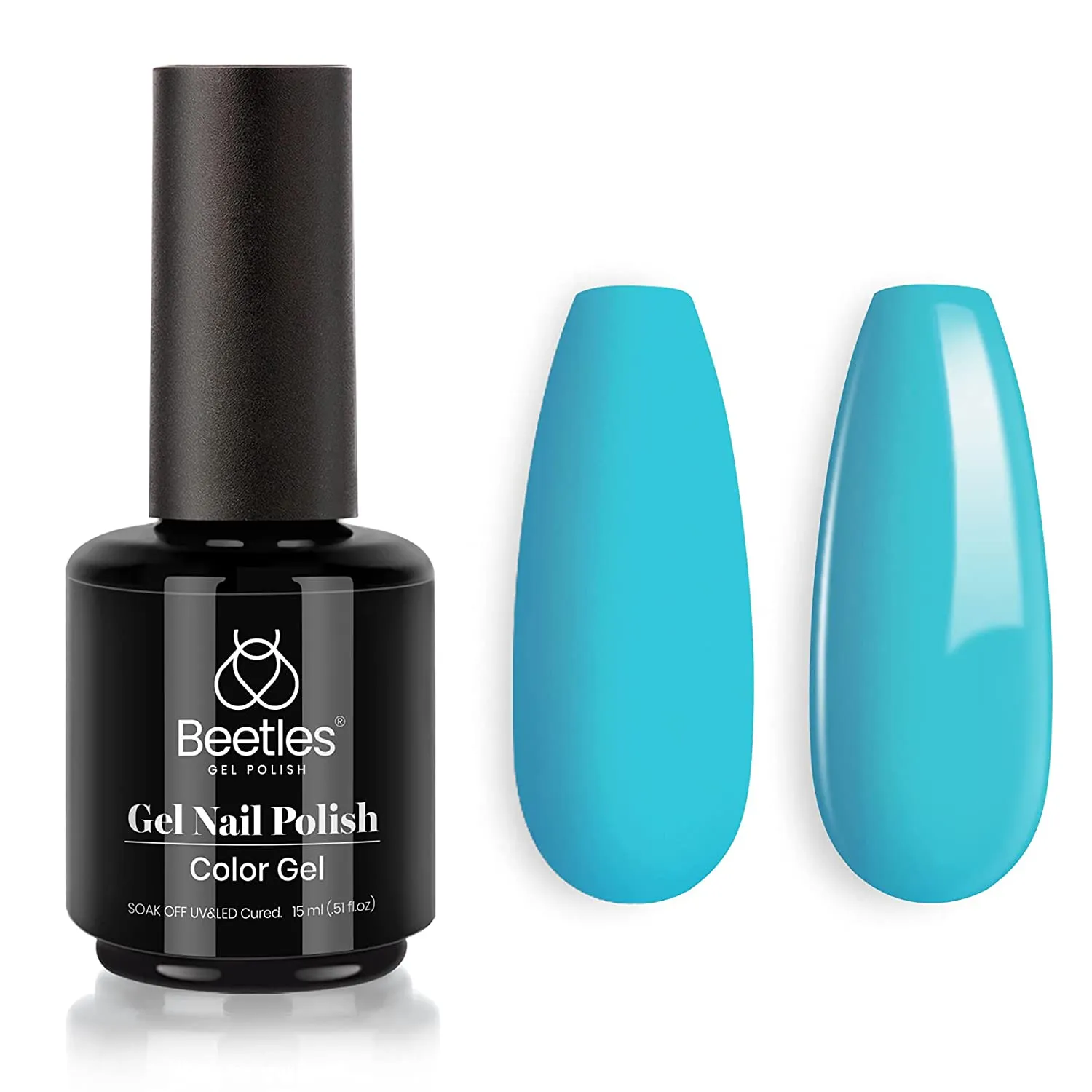 Beetles Gel Polish, 15ml Barely Pink Color Gel Polish Soak Off LED Nail Lamp Gel Polish Nail Art DIY Home Manicure Salon Gel 0.5OZ Easter Nails