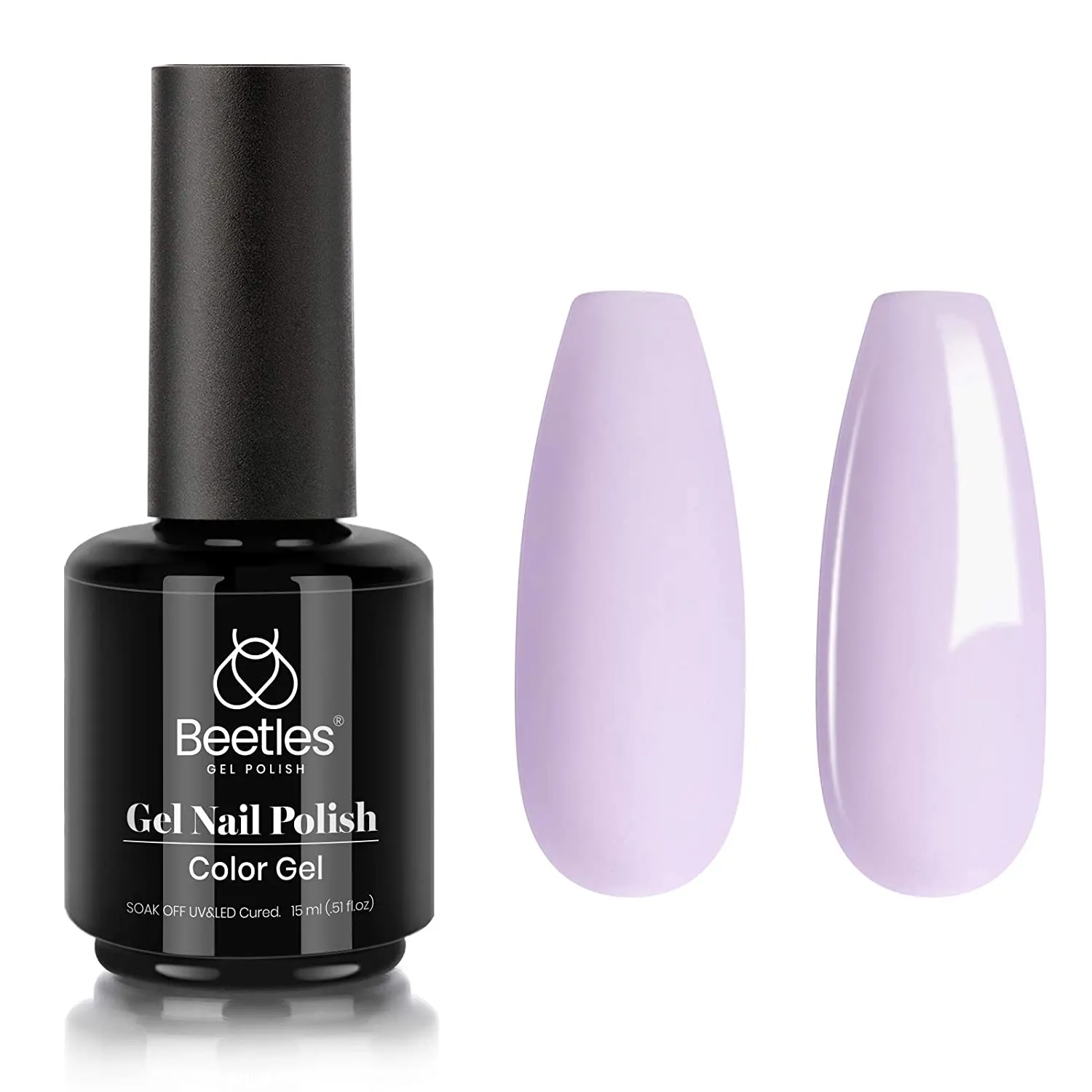 Beetles Gel Polish, 15ml Barely Pink Color Gel Polish Soak Off LED Nail Lamp Gel Polish Nail Art DIY Home Manicure Salon Gel 0.5OZ Easter Nails