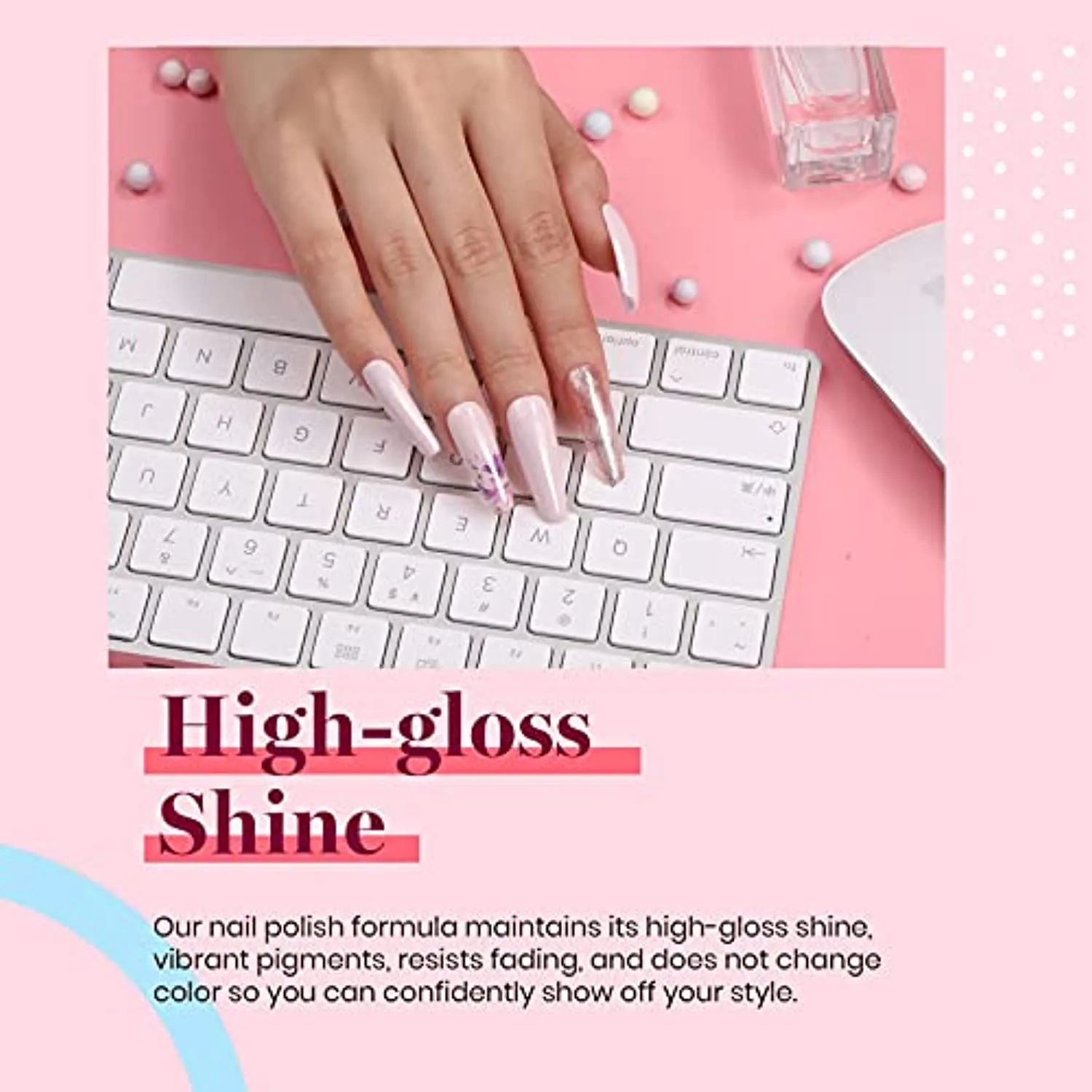 Beetles Gel Polish, 15ml Barely Pink Color Gel Polish Soak Off LED Nail Lamp Gel Polish Nail Art DIY Home Manicure Salon Gel 0.5OZ Easter Nails