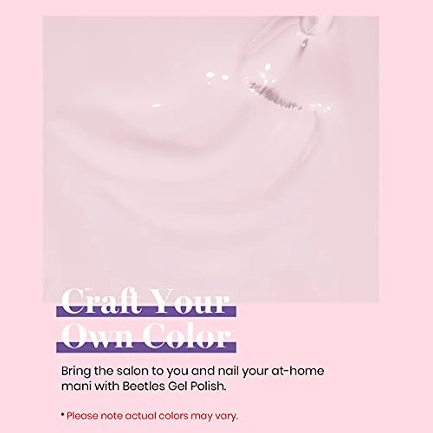 Beetles Gel Polish, 15ml Barely Pink Color Gel Polish Soak Off LED Nail Lamp Gel Polish Nail Art DIY Home Manicure Salon Gel 0.5OZ Easter Nails