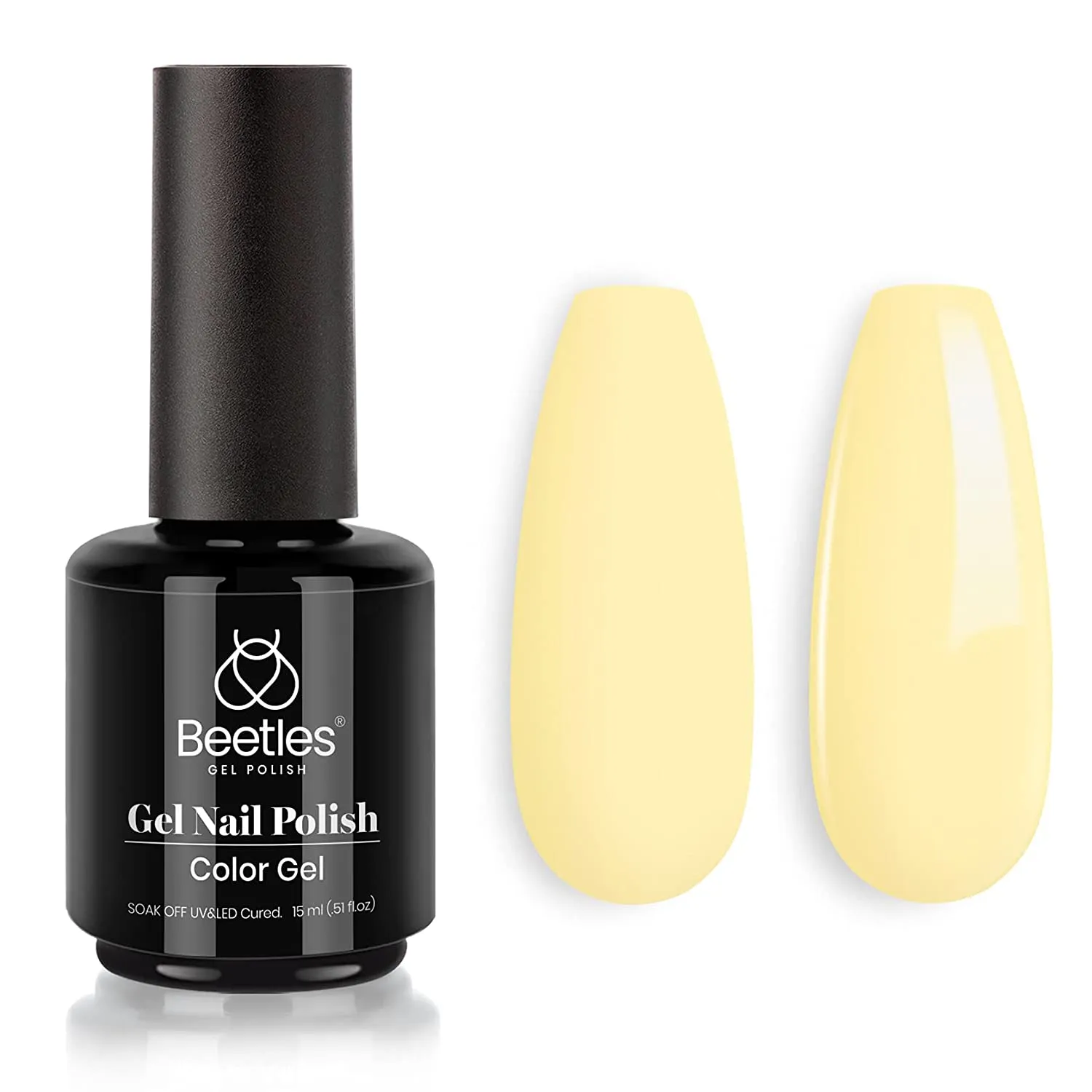 Beetles Gel Polish, 15ml Barely Pink Color Gel Polish Soak Off LED Nail Lamp Gel Polish Nail Art DIY Home Manicure Salon Gel 0.5OZ Easter Nails