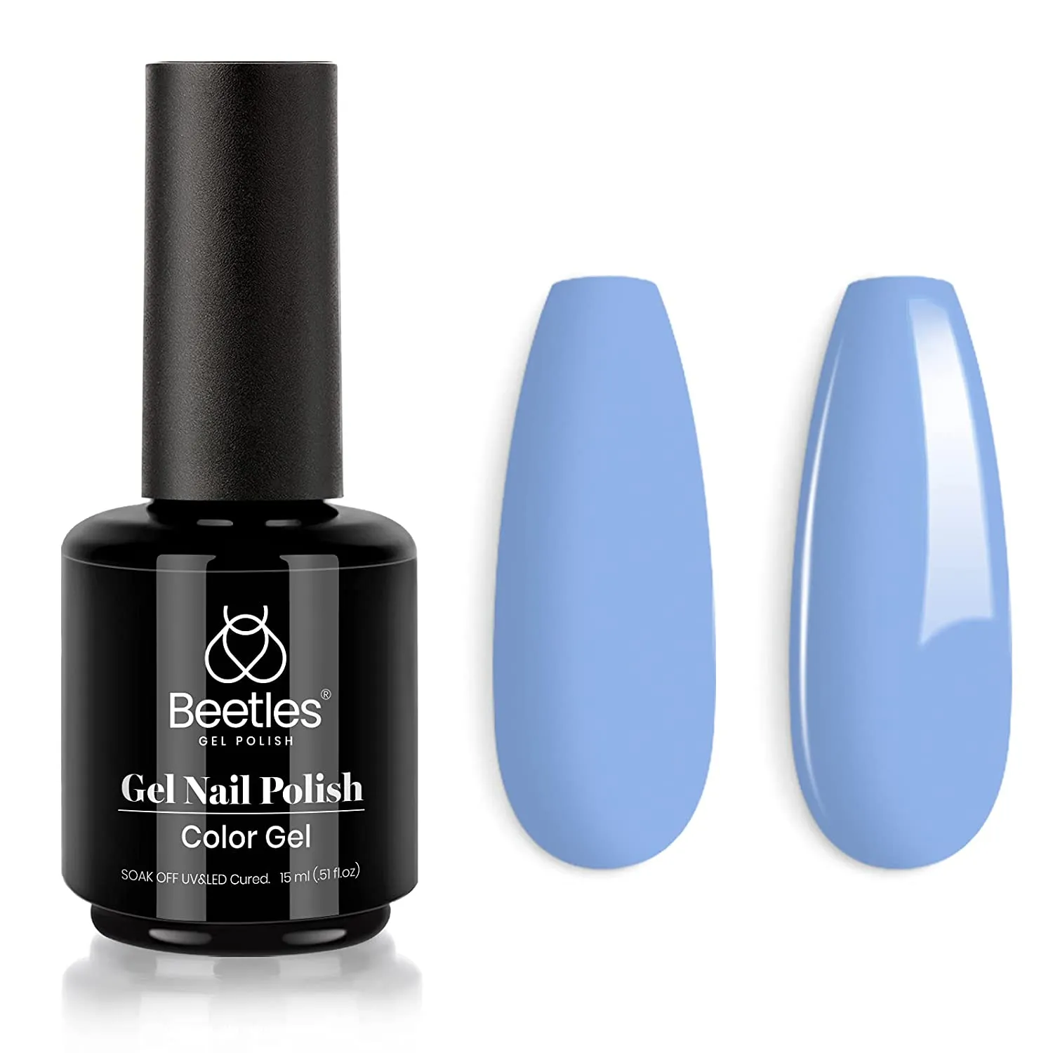 Beetles Gel Polish, 15ml Barely Pink Color Gel Polish Soak Off LED Nail Lamp Gel Polish Nail Art DIY Home Manicure Salon Gel 0.5OZ Easter Nails