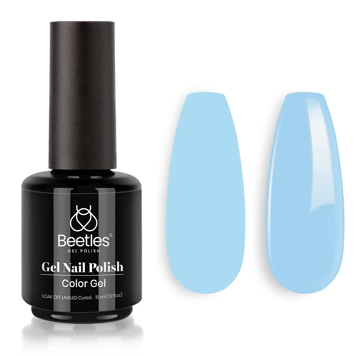 Beetles Gel Polish, 15ml Barely Pink Color Gel Polish Soak Off LED Nail Lamp Gel Polish Nail Art DIY Home Manicure Salon Gel 0.5OZ Easter Nails