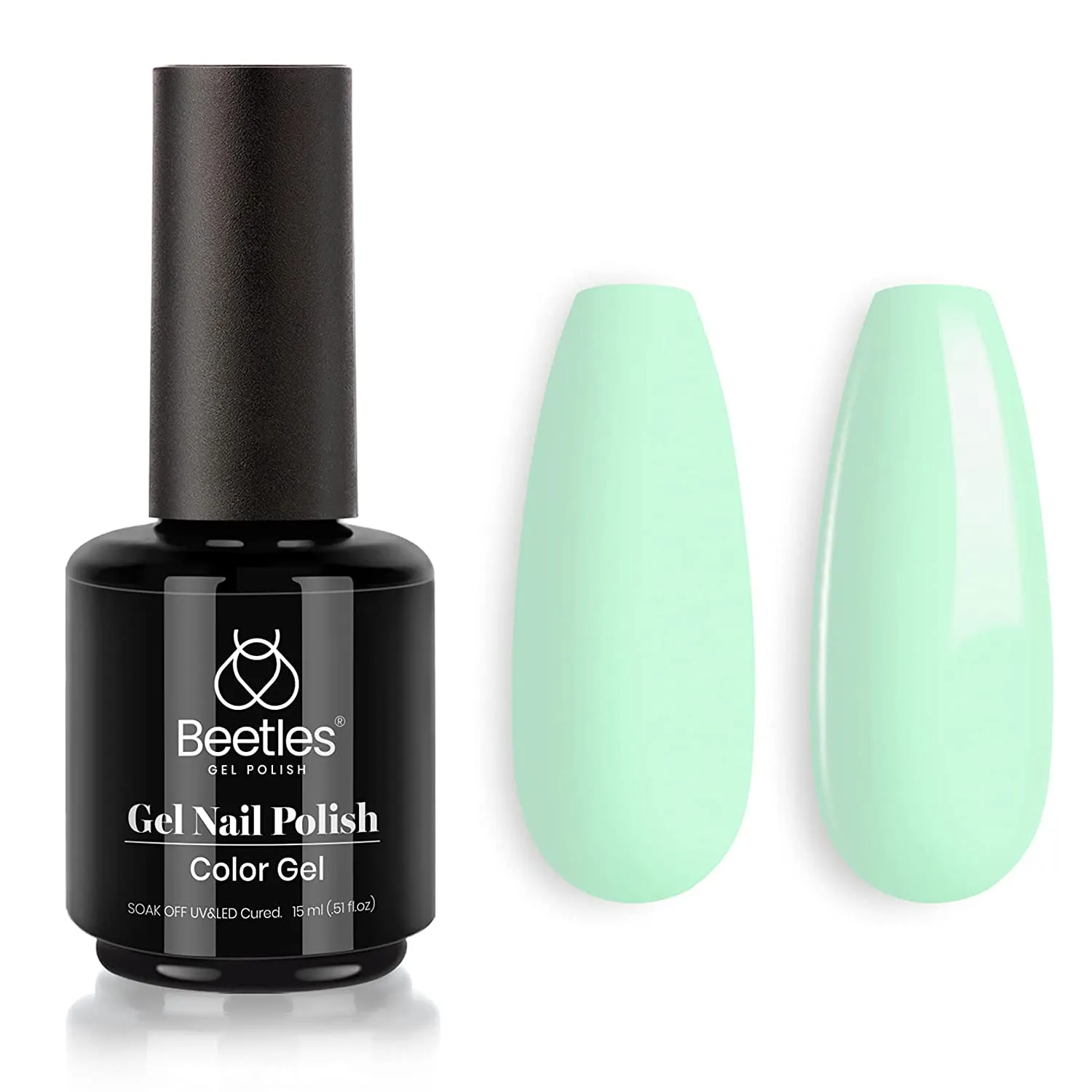 Beetles Gel Polish, 15ml Barely Pink Color Gel Polish Soak Off LED Nail Lamp Gel Polish Nail Art DIY Home Manicure Salon Gel 0.5OZ Easter Nails