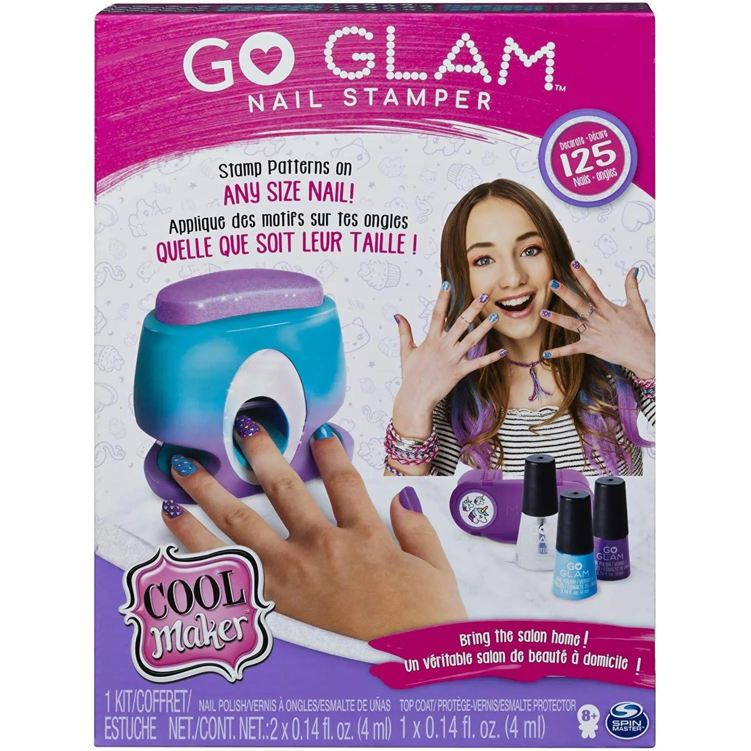 Cool Maker, GO GLAM Nail Stamper, Nail Studio with 5 Patterns to Decorate