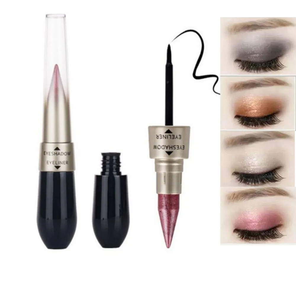 Double-End 2-In-1 Pearly Glimmer Waterproof Eyeshadow