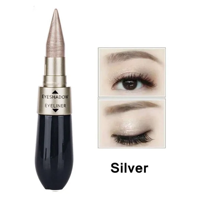 Double-End 2-In-1 Pearly Glimmer Waterproof Eyeshadow