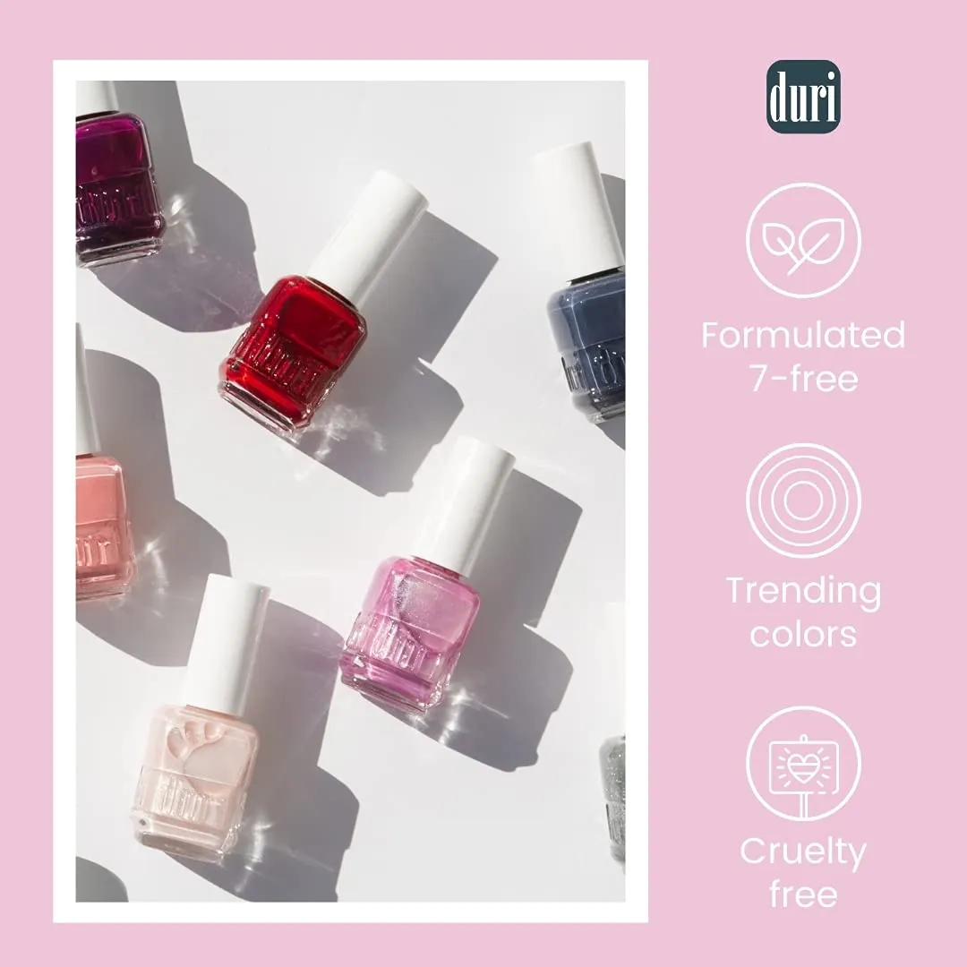 duri Nail Polish, 110S Lilac Dream, Pastel Lilac Pink, Semi Matte Finish, Full Coverage, Quick Drying, 0.45 Fl Oz by Duri Cosmetics