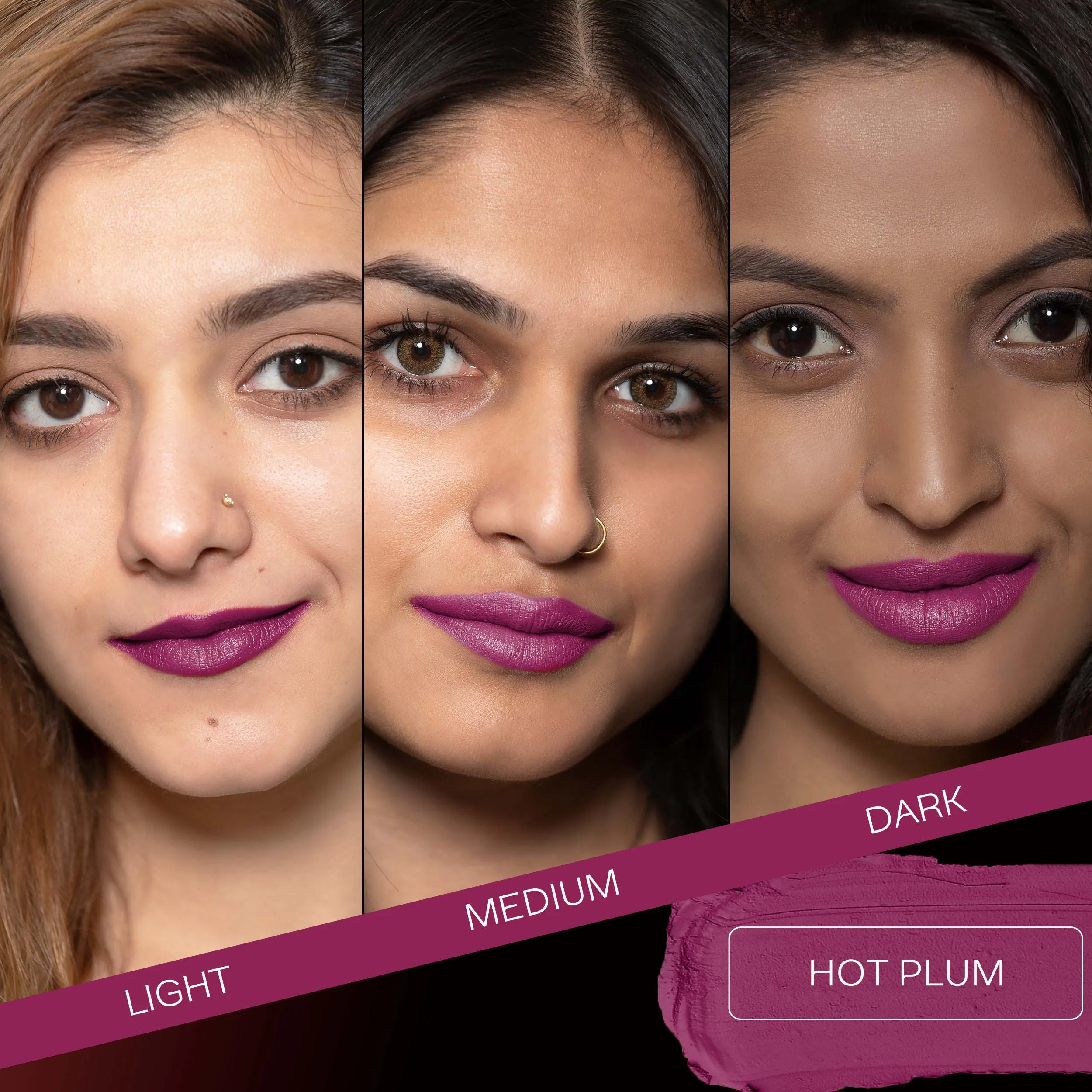 Faces Canada Weightless Matte Lipstick |Jojoba and Almond Oil enriched| Highly pigmented | Smooth One Stroke Weightless Color | Keeps Lips Moisturized | Shade - Hot Plum 4.5 g