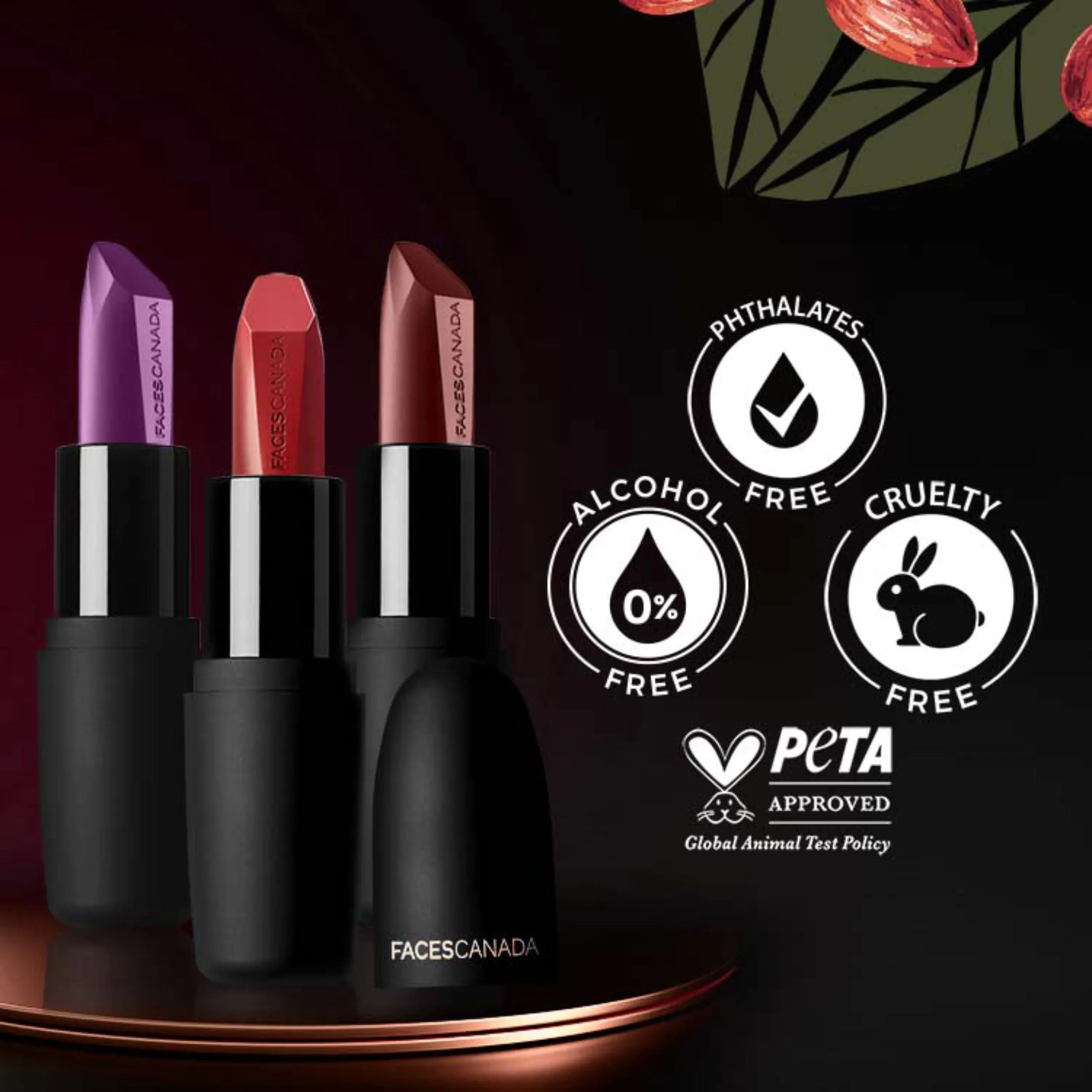 Faces Canada Weightless Matte Lipstick |Jojoba and Almond Oil enriched| Highly pigmented | Smooth One Stroke Weightless Color | Keeps Lips Moisturized | Shade - Hot Plum 4.5 g
