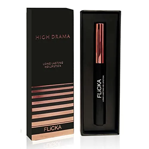 FLiCKA High Drama Creamy Matte Lipstick| Non-transfer HD Lipstick, Waterproof, Hydrating, Moisturizing, Upto 16Hrs, 06 jealous, 3.2