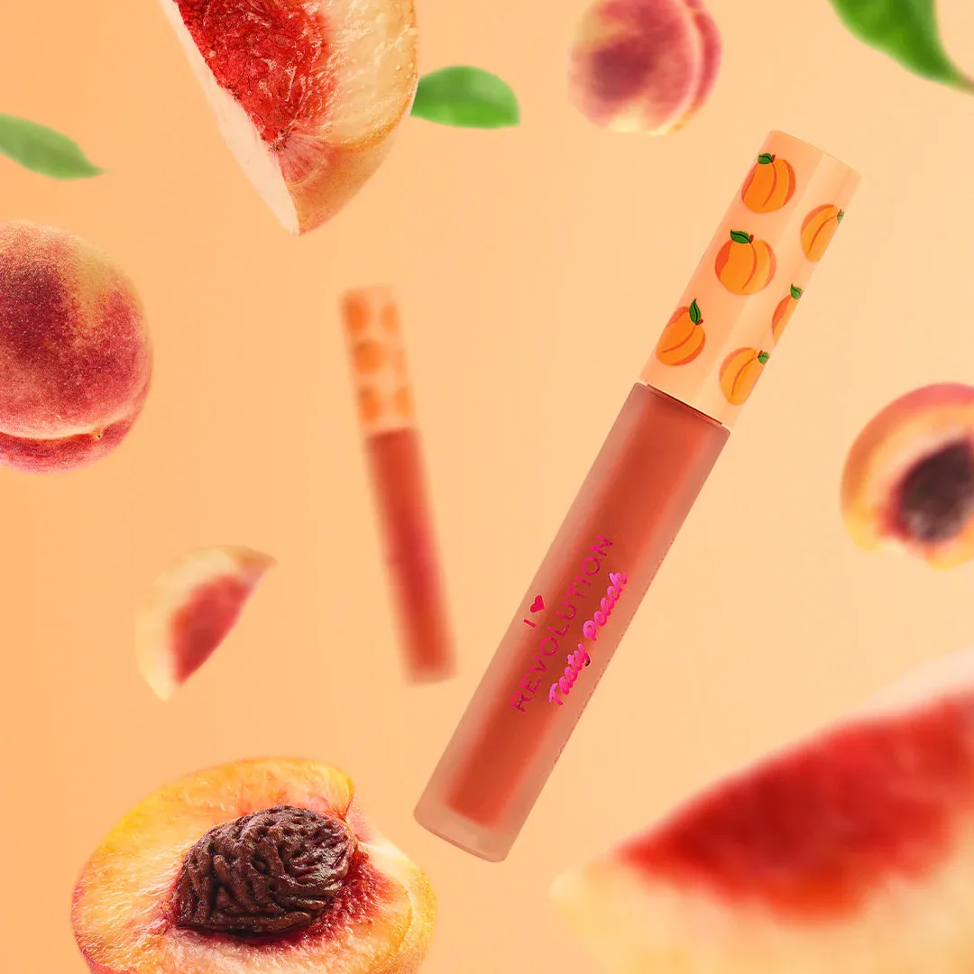 I Heart Revolution Tasty Peach Soft Peach Liquid Lipstick Melba