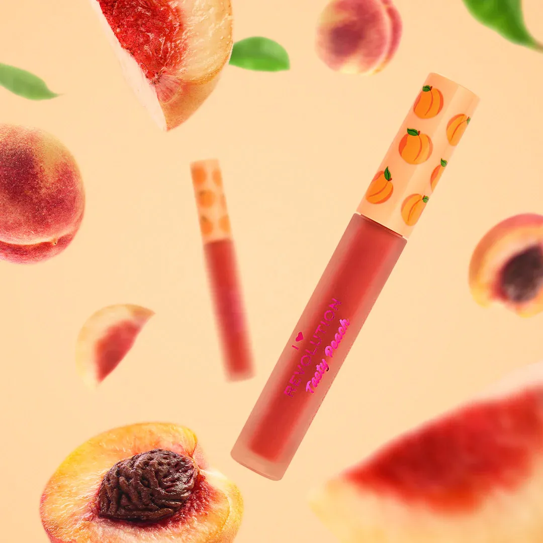 I Heart Revolution Tasty Peach Soft Peach Liquid Lipstick Melba