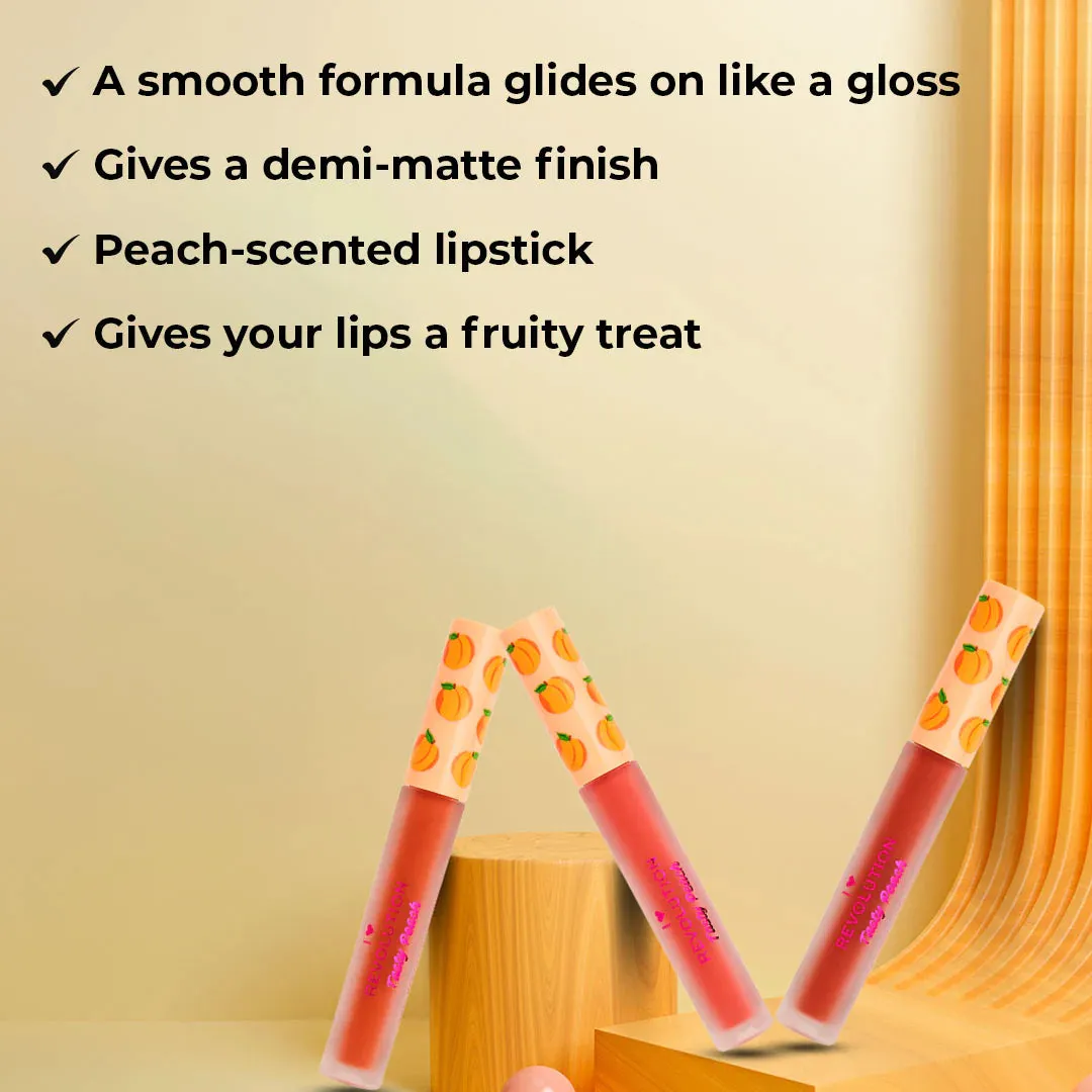 I Heart Revolution Tasty Peach Soft Peach Liquid Lipstick Melba