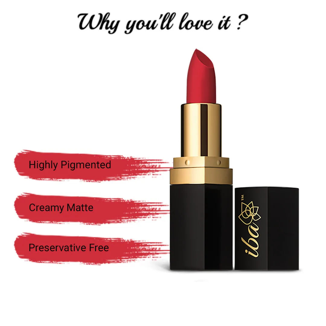 Iba Pure Lips Long Stay Matte Lipstick-M07- Red Velvet