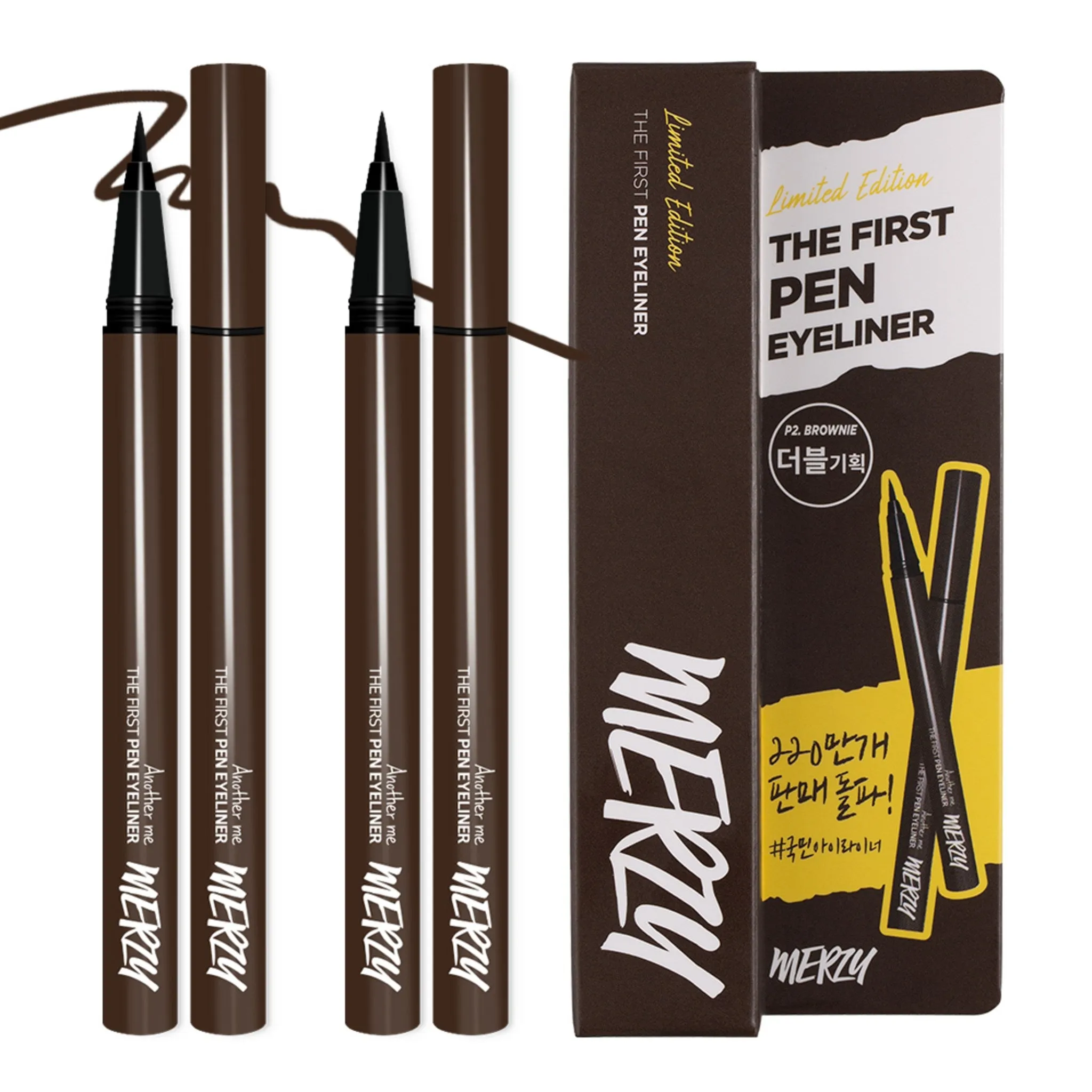 Merdy The First Pen Eyeliner 0.5g, Brown, 2pcs - Eyeliner - 🏆 #33 - Beauty - Best of December