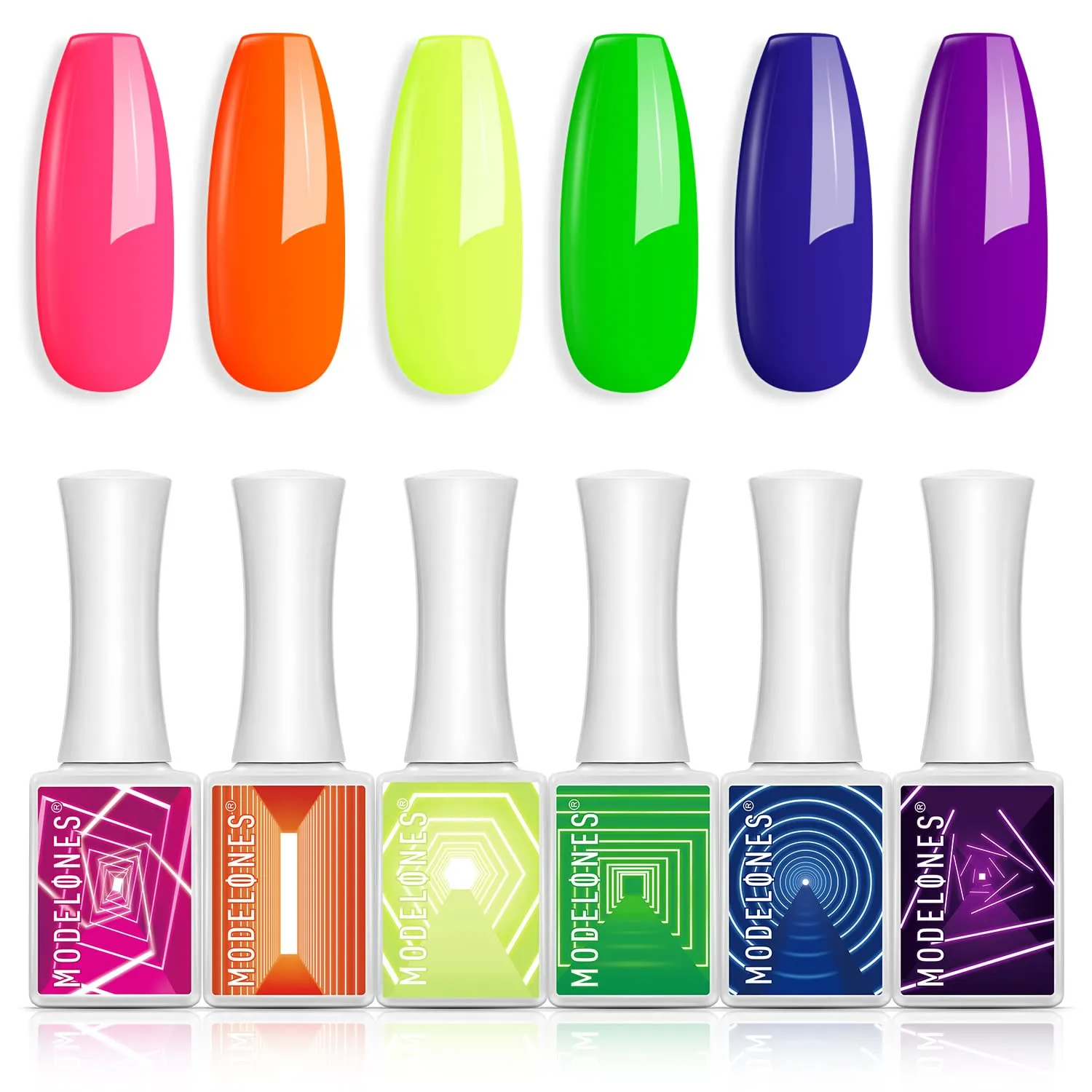 Modelones Gel Nail Polish Set- 6 Colors Nude Gel Polish All Seasons Skin Tones Pink Neutral Brown Gel Polish Kit, Soak Off LED Gel Nail Kit Manicure DIY Nail Art Home Salon Easter Gifts for Women Mom