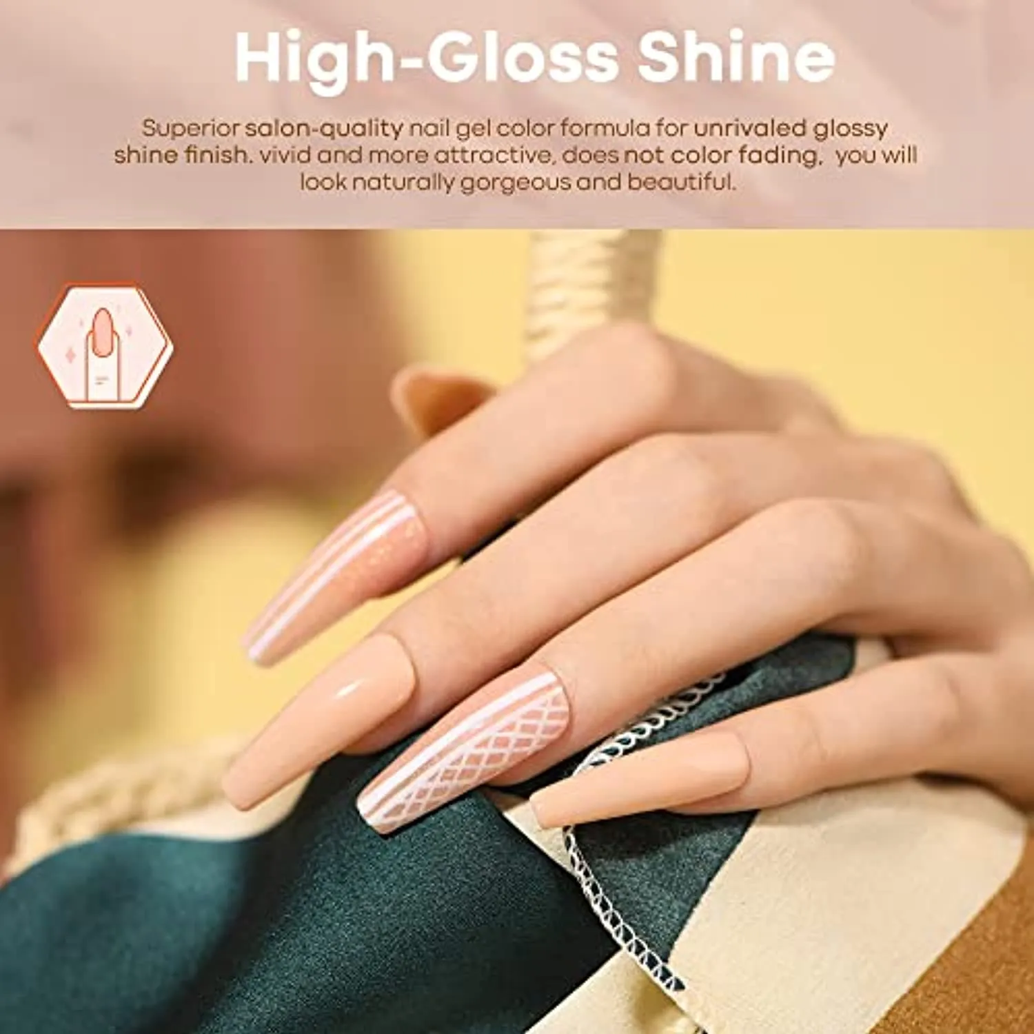 Modelones Gel Nail Polish Set- 6 Colors Nude Gel Polish All Seasons Skin Tones Pink Neutral Brown Gel Polish Kit, Soak Off LED Gel Nail Kit Manicure DIY Nail Art Home Salon Easter Gifts for Women Mom