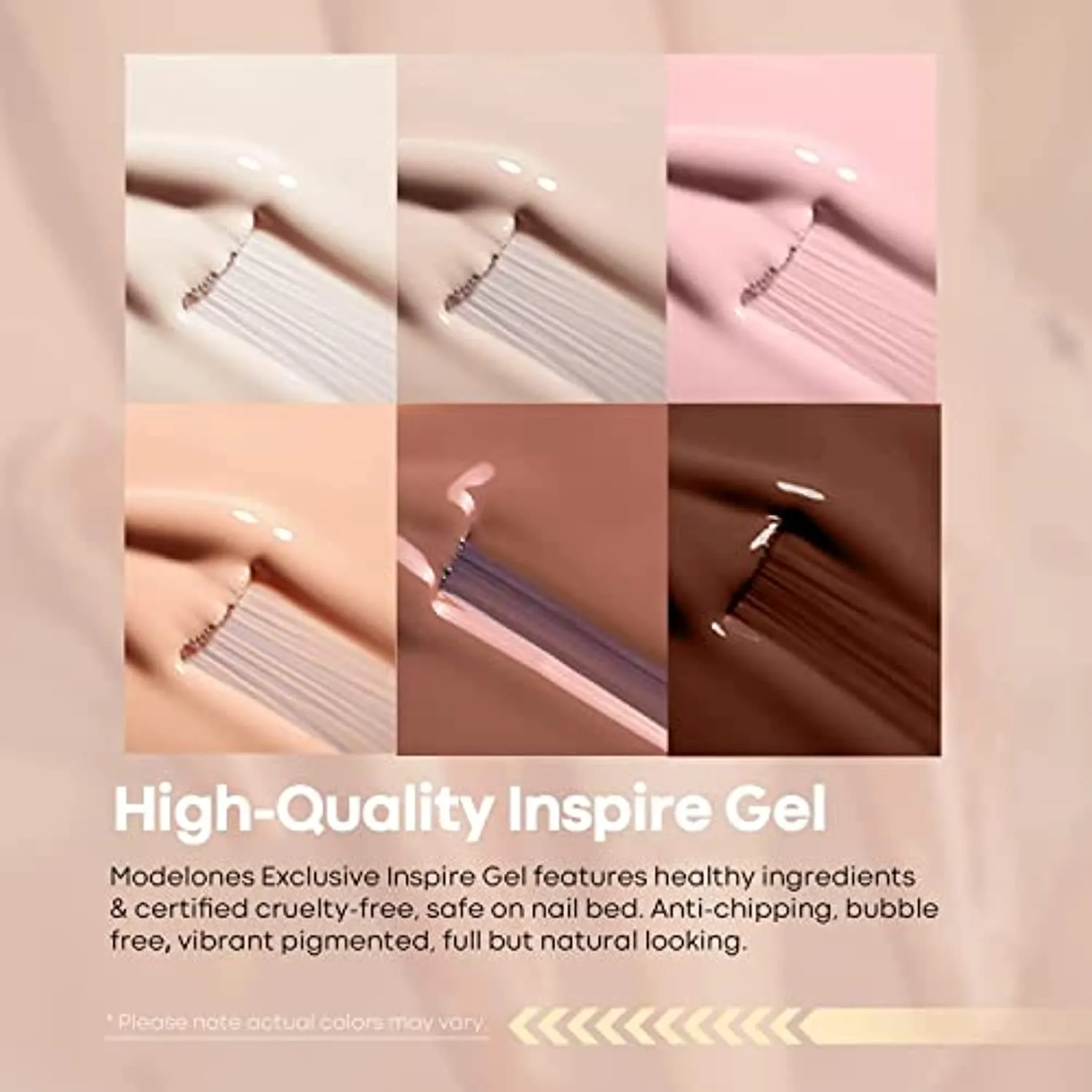 Modelones Gel Nail Polish Set- 6 Colors Nude Gel Polish All Seasons Skin Tones Pink Neutral Brown Gel Polish Kit, Soak Off LED Gel Nail Kit Manicure DIY Nail Art Home Salon Easter Gifts for Women Mom