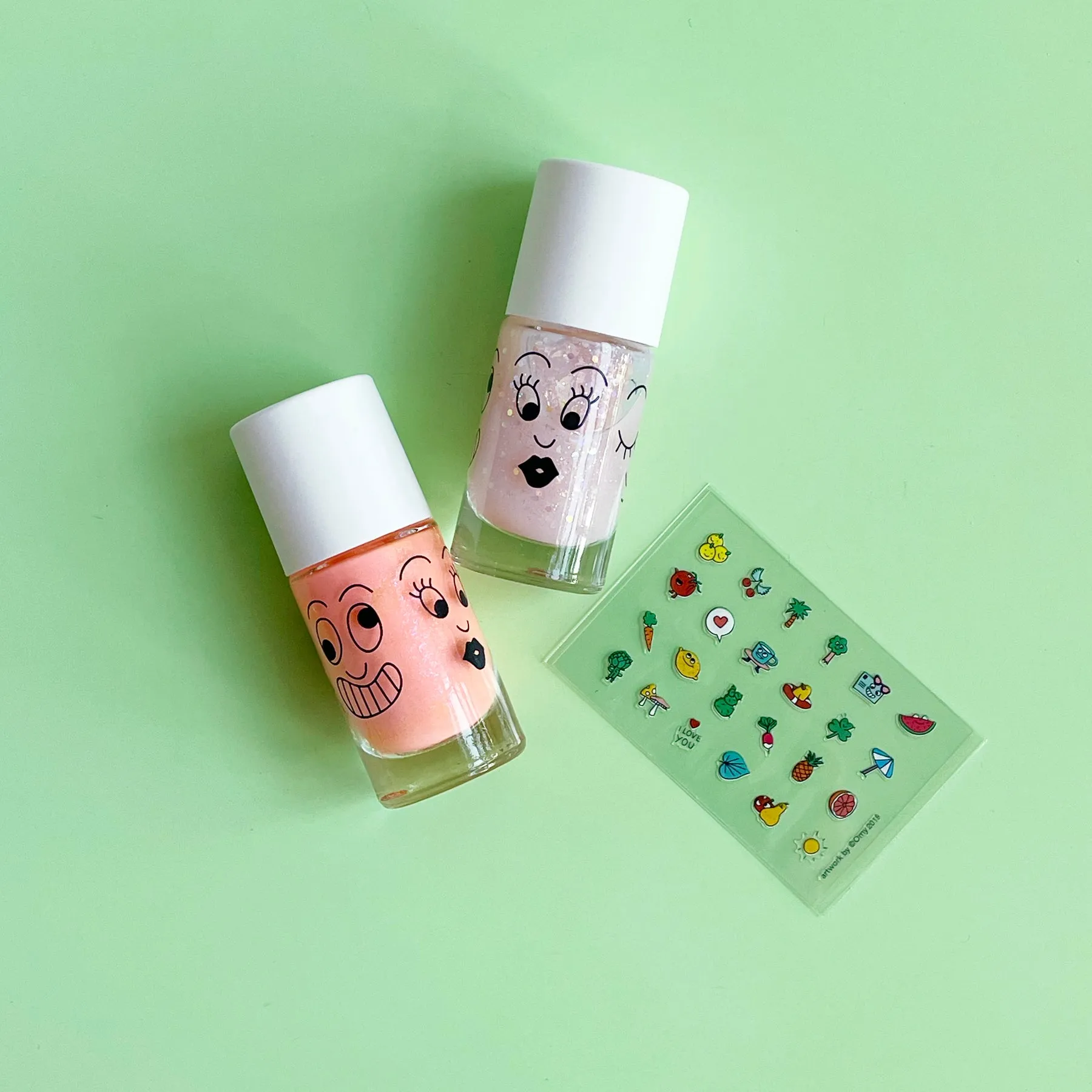 Nail Polish and Sticker Gift Set