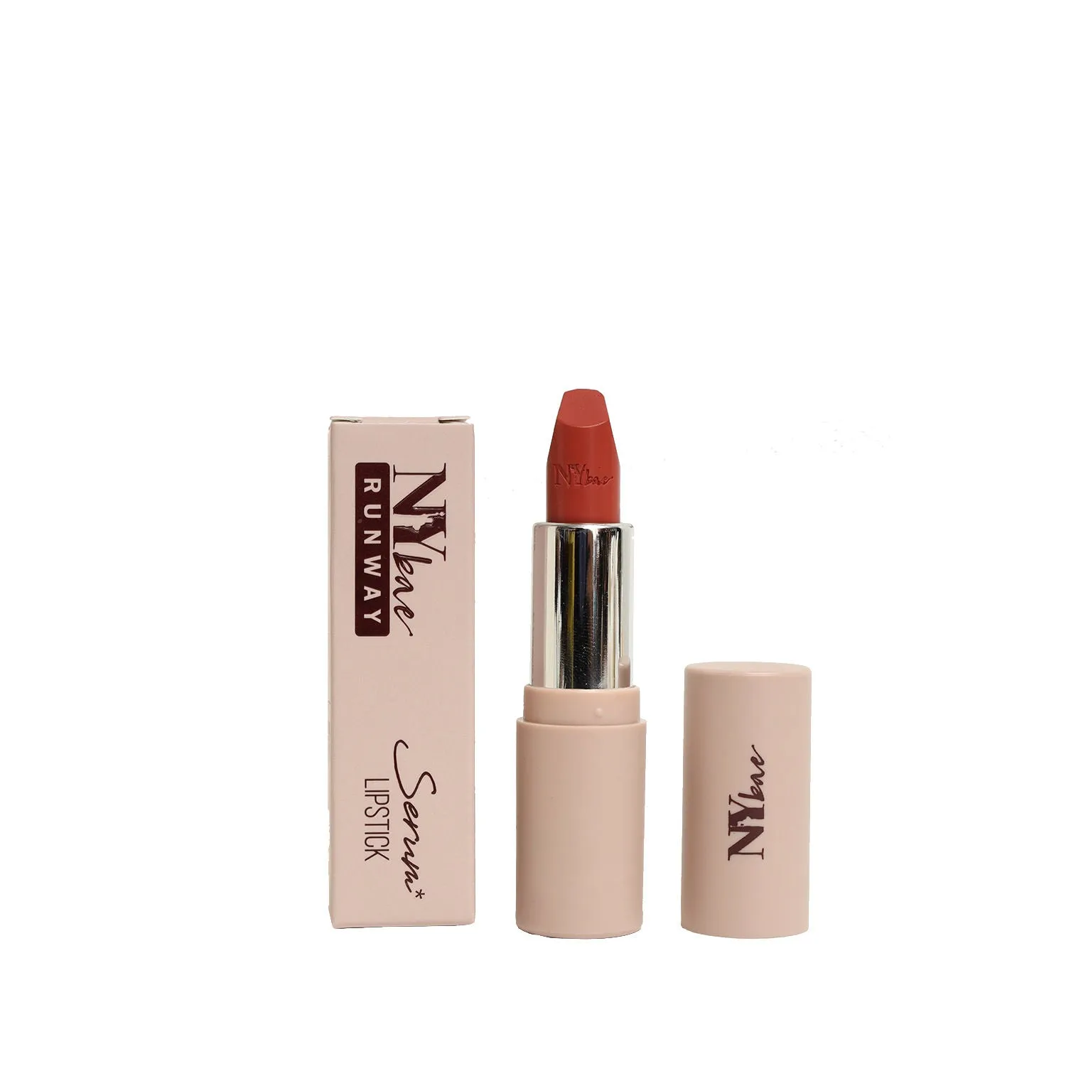 NY Bae Runway Serum Lipstick - Nude Puddle 02 (4.8 g) | Nude | Highly Pigmented | Vitamin E & Fruit Oils | Lightweight | Non-Drying