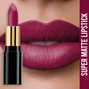 NY Bae Super Matte Lipstick - Maverick Madison 8 (4.2 g) | Purple | Loaded With Vitamin E | Rich Colour | Long lasting | Smudgeproof | Vegan