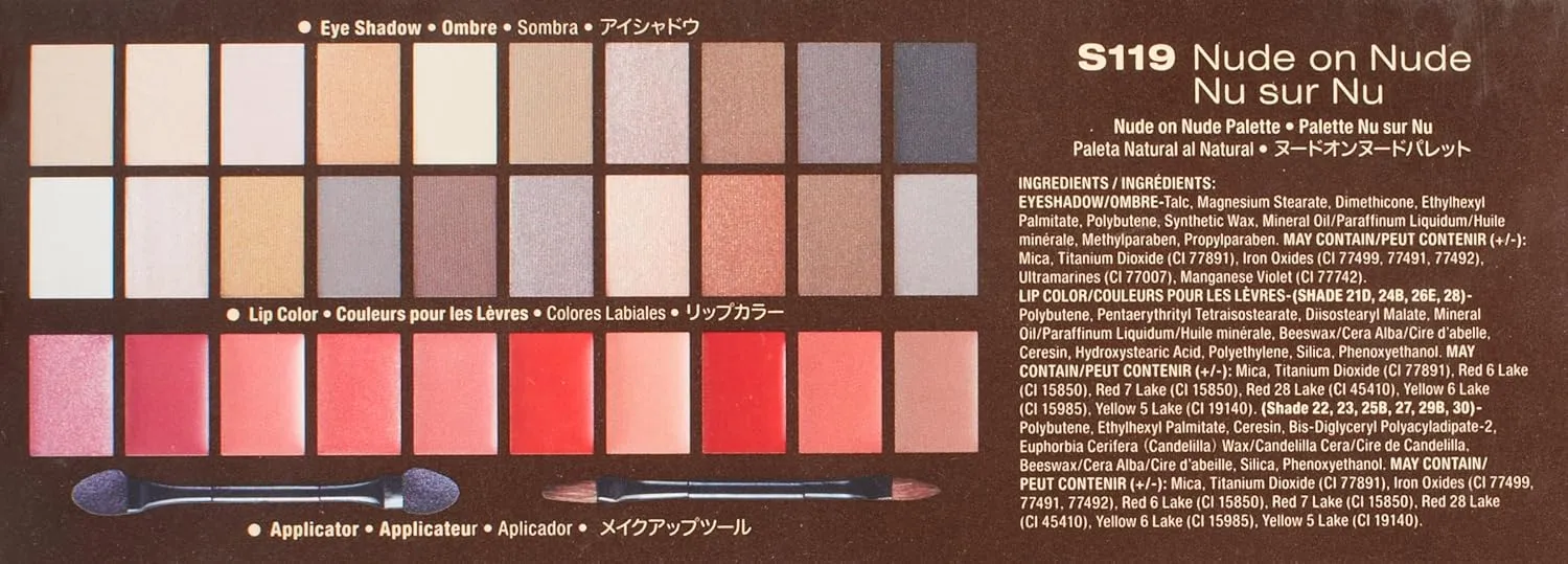 NYX S119 Nude on Nude Box of Eyeshadows - NXS119