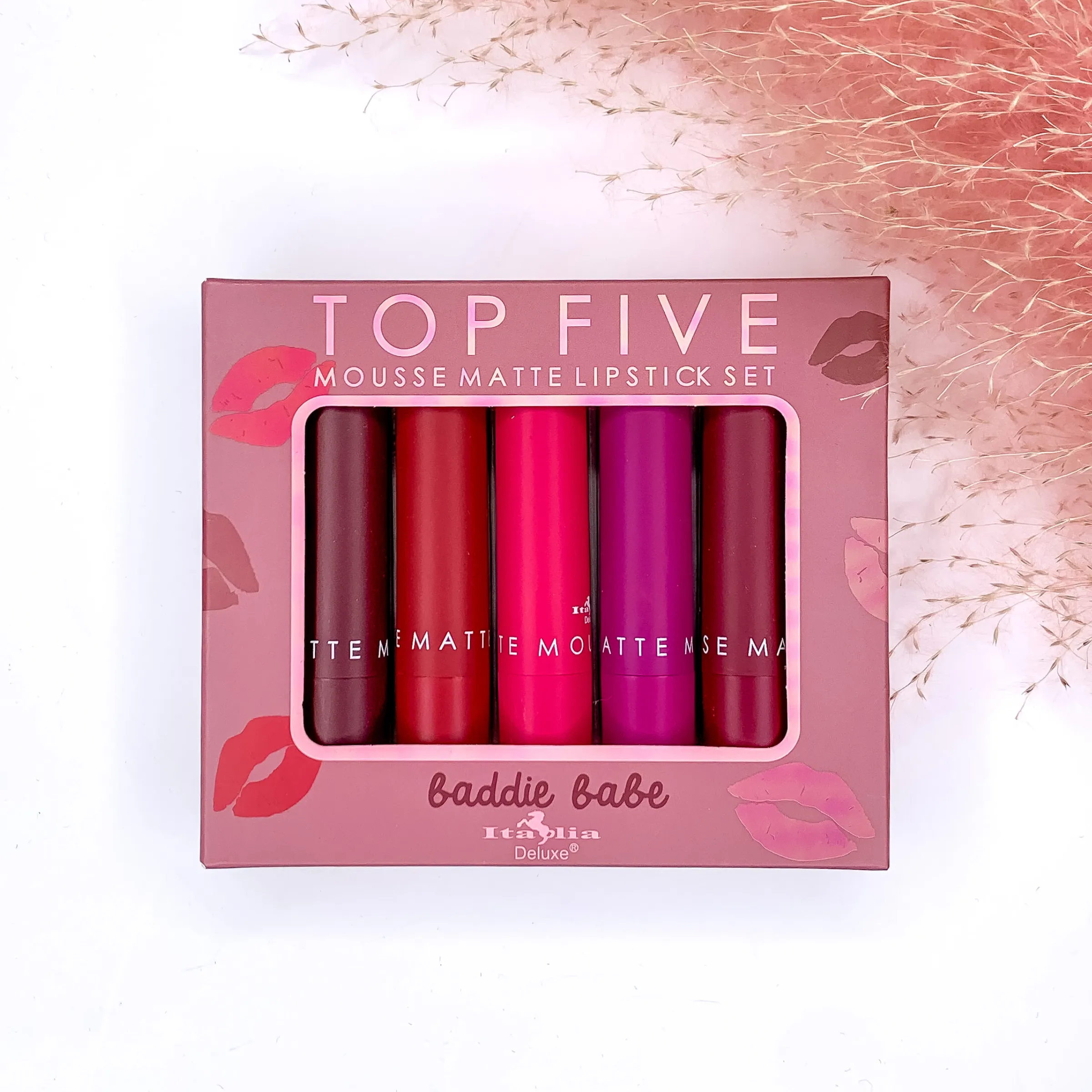 Set of Five | Mousse Matte Lipstick in Reds