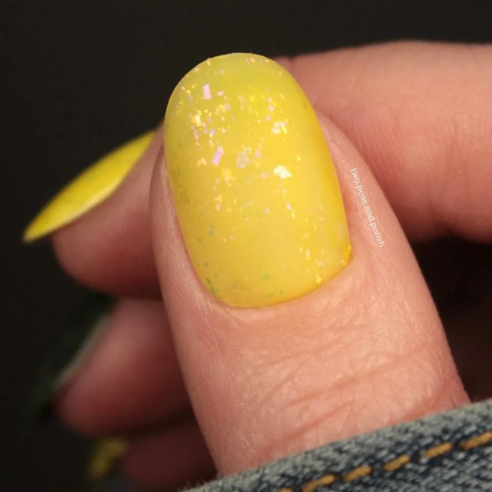 Songbird: Yellow Canary (P144) - Yellow Jelly Flakies Nail Polish