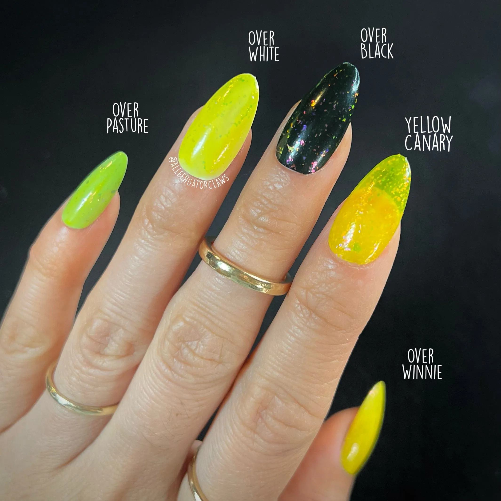 Songbird: Yellow Canary (P144) - Yellow Jelly Flakies Nail Polish