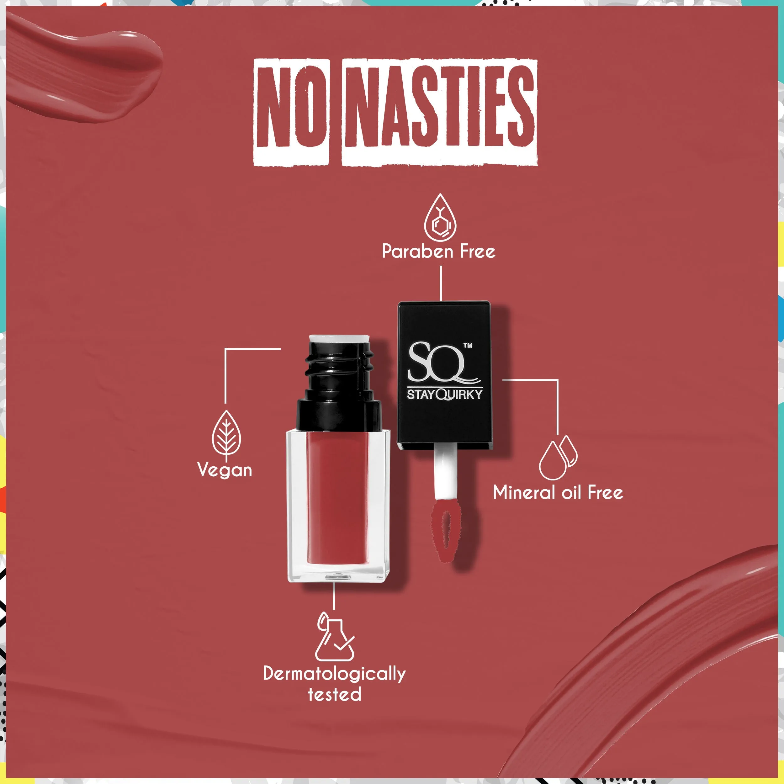 Stay Quirky Kiss and Tell Pocket Sized Moisturizing Liquid Lipstick Brown - Rebel Mode 15 | Highly Pigmented | Non-drying | Long Lasting | Easy Application | Water Resistant | Transferproof | Smudgeproof (2.8 ml)