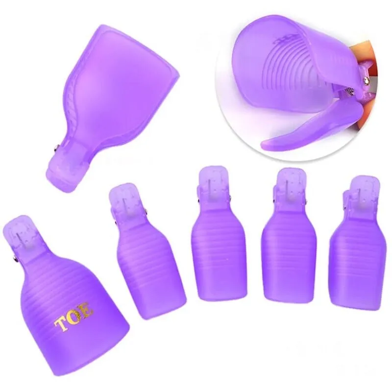Toe Soak Off Cap Clips 5pcs Pack