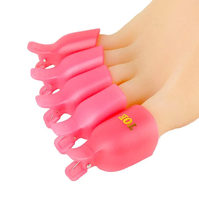 Toe Soak Off Cap Clips 5pcs Pack