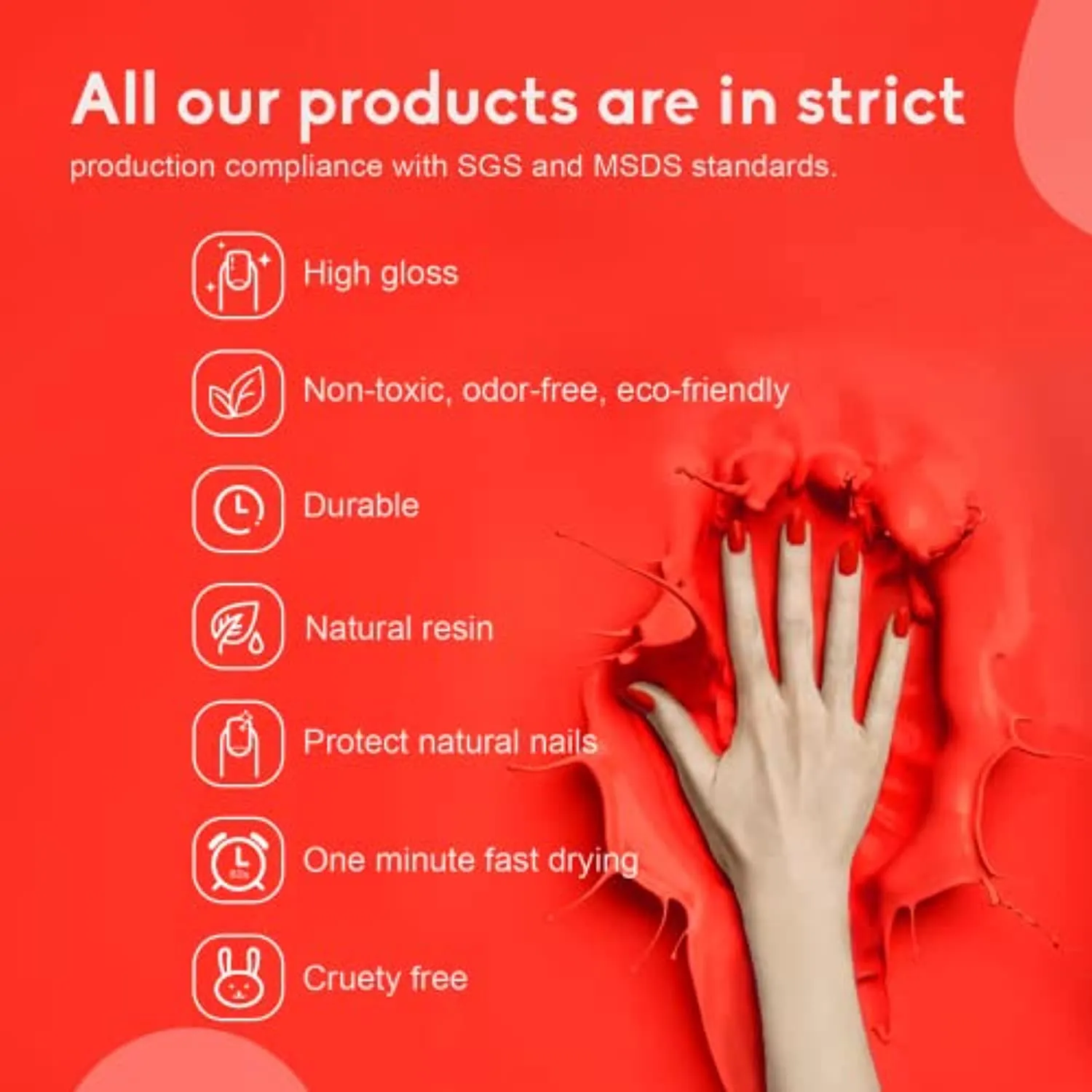 TOMICCA Dark Red Gel Nail Polish Set, Pink Red Silver Cherry Burgundy 6 Dark Colors, Soak Off UV LED, DIY at Home Starter Kit & Nail Art Salon Professional, Acrylic Nail Kit Gel Polish Non - Toxic - 6×8ml