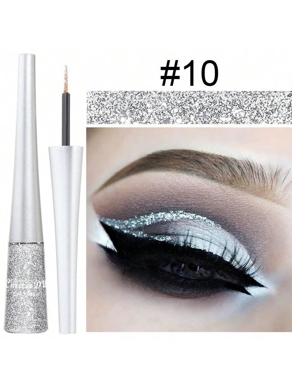 Waterproof Glitter Metallic Liquid Eyeliner Pencil - Smudge-Proof, Long-Lasting, Highly Pigmented, Dazzling Shimmer For Bold, Festive Looks - Quick-Dry, Smooth Application, Perfect Gift For Women